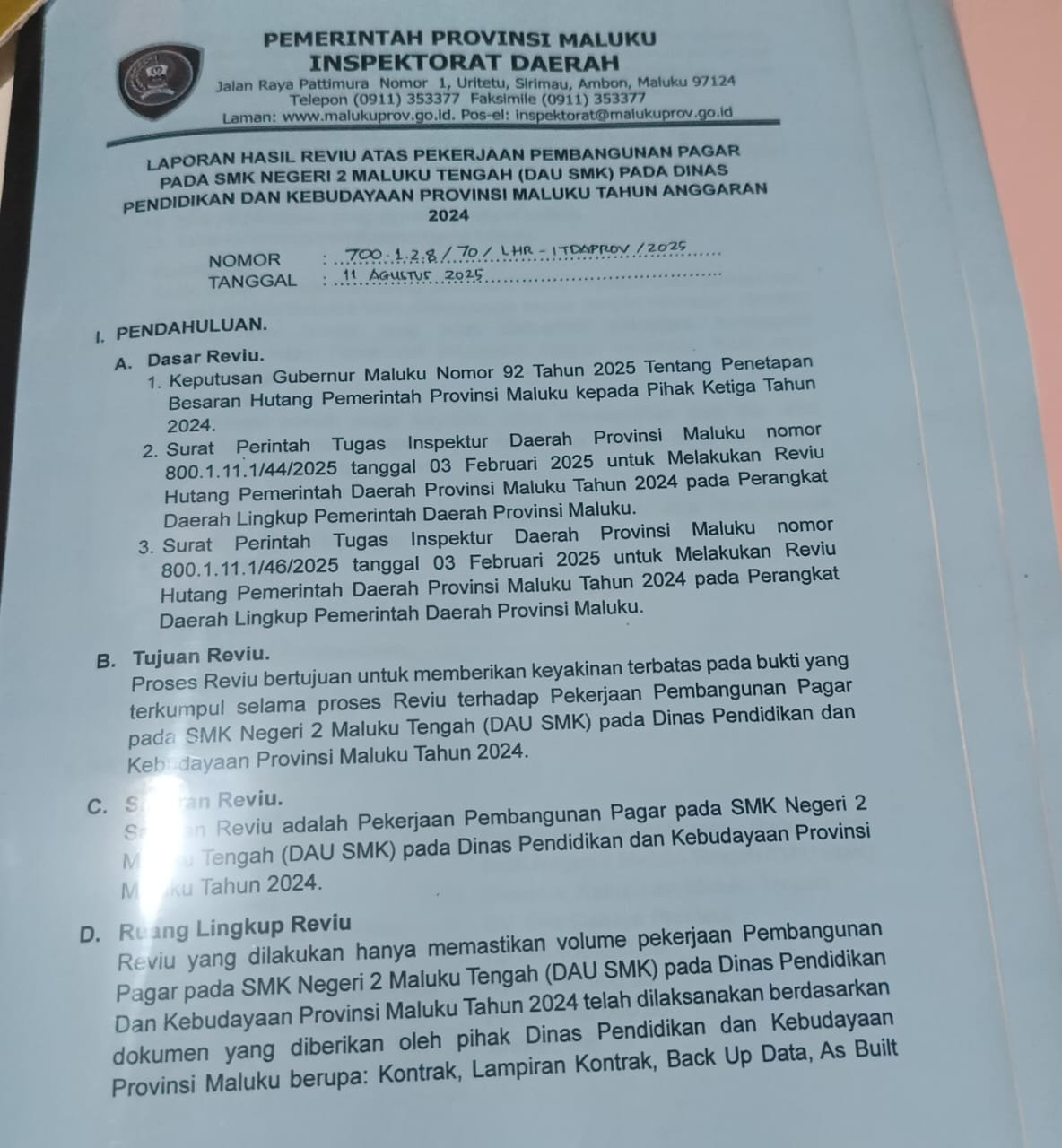 Lewakabessy Tegaskan: Isu Rp9,2 Miliar Tak Berdasar, Jangan Putar Balikan Kebenaran
