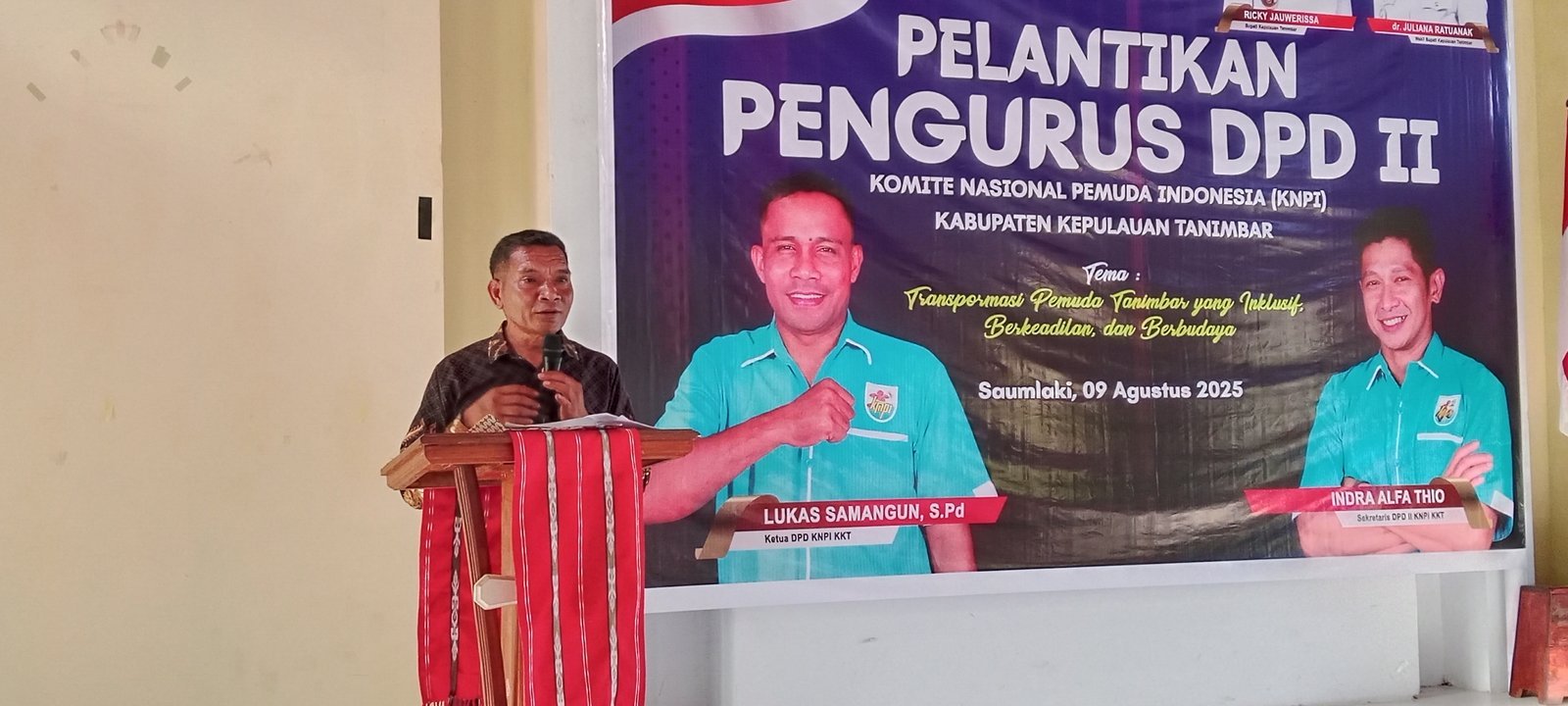 Pemda KKT Ajak Pengurus Baru DPD II KNPI Berkolaborasi Bangun Tanimbar. 