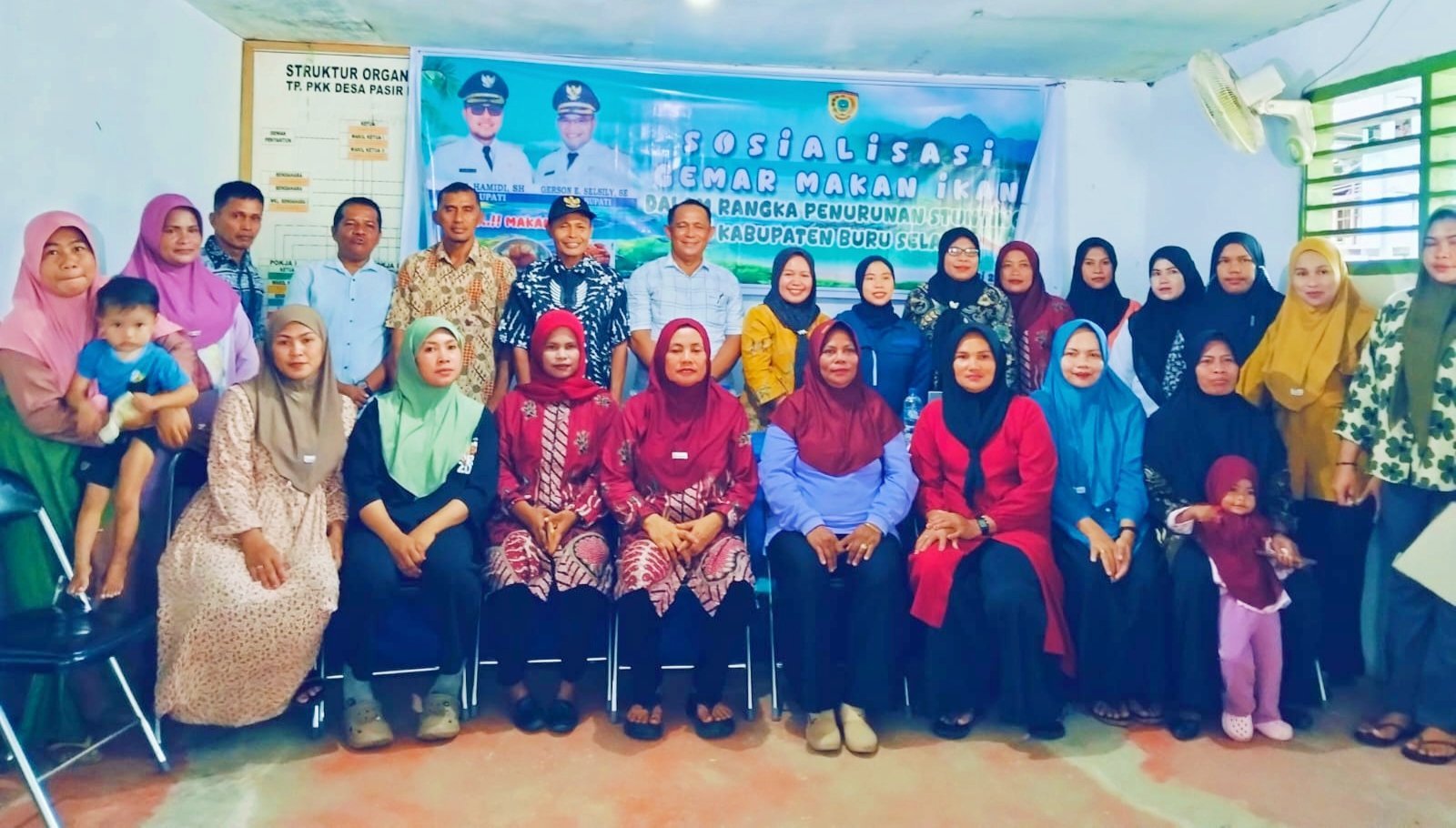 DKP BurseL Bersama TP PKK Sosialisasi Gemar Makan Ikan untuk Turunkan Stunting