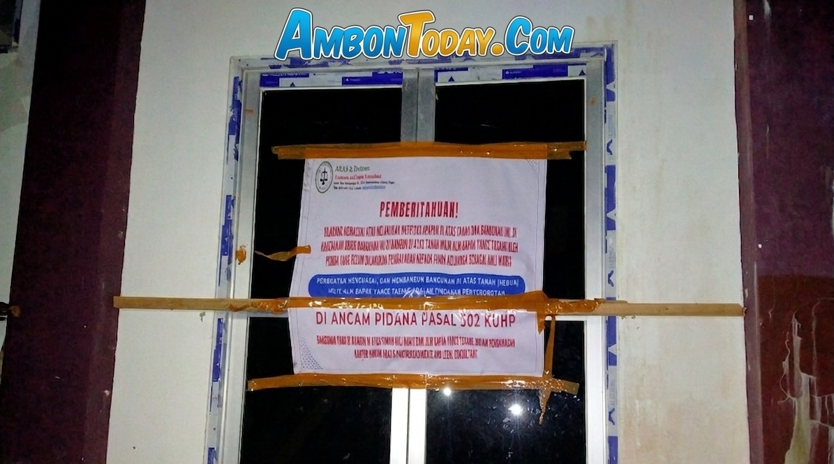 Gedung Tiga OPD Bursel Kembali Dipalang, Keluarga Tasane Tantang Pemda Buktikan Kepemilikan Lahan