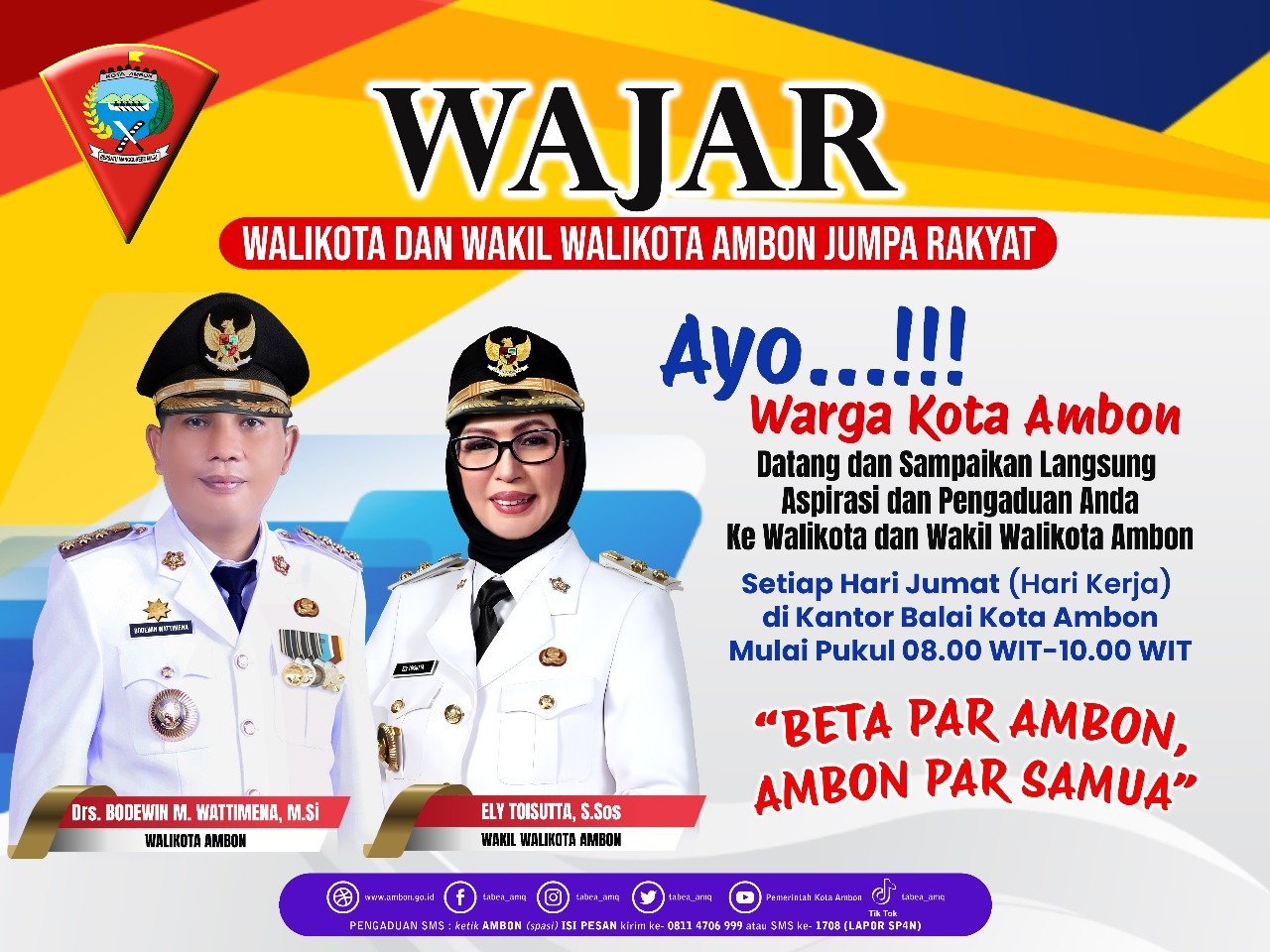 "WAJAR: Wali kota &amp; Wawali Ambon Hadir Langsung Untuk Dengarkan Aspirasi Warga"