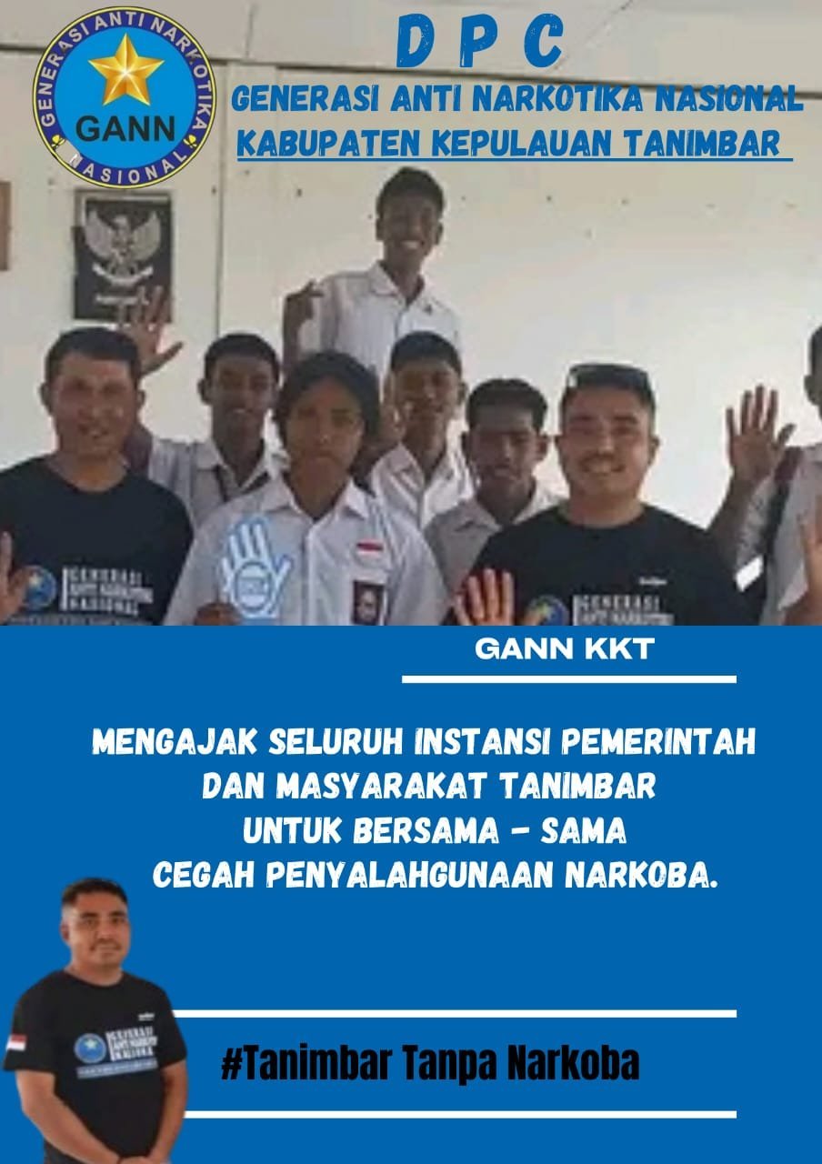 GANN KKT Ajak Seluruh Lapisan Masyarakat Tanimbar Untuk Bersama Cegah Penyalahgunaan Narkoba.