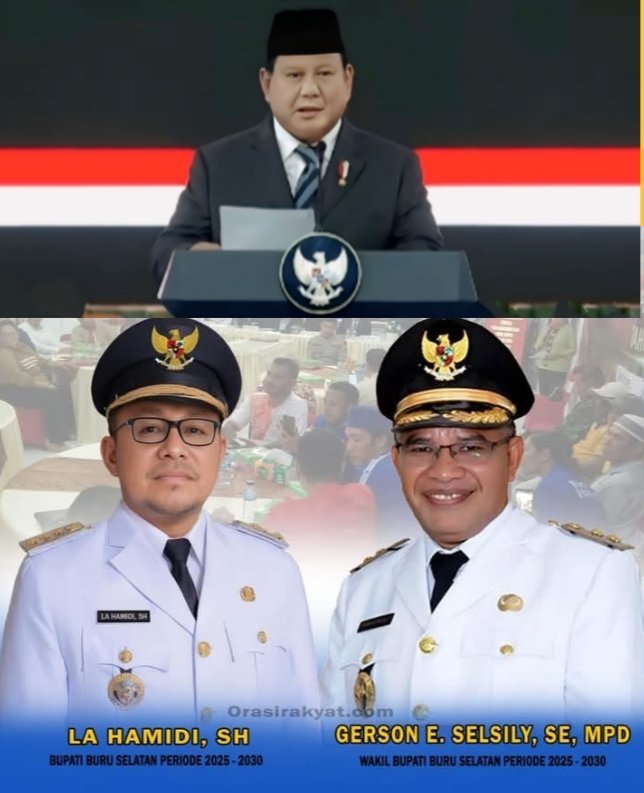 Presiden RI Resmi Lantik Bupati dan Wakil Bupati Bursel La Hamidi dan Gerson