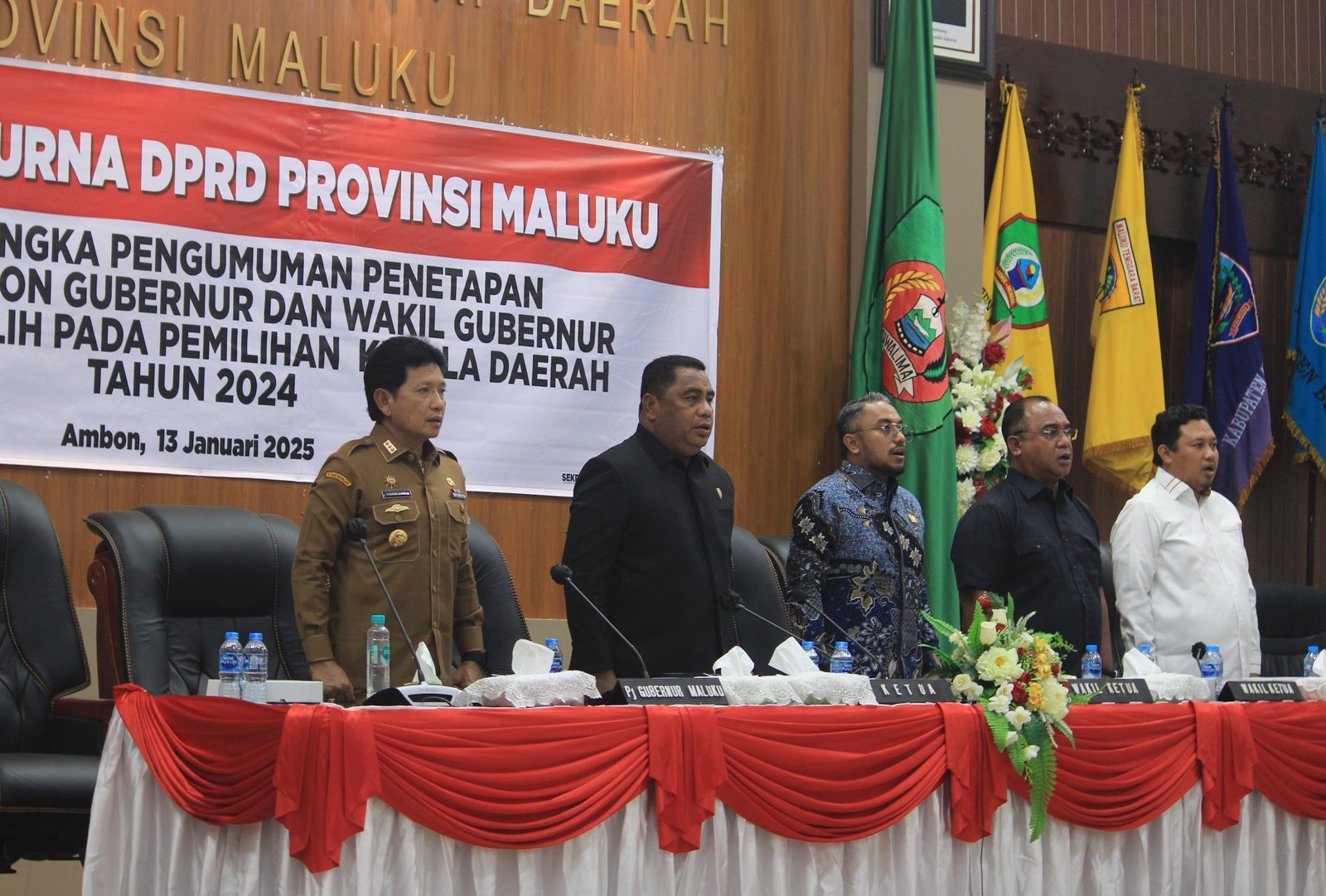 Pj Gubernur Hadiri Paripurna Pengumuman Penetapan Gubernur dan Wagub Terpilih
