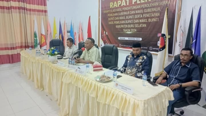 KPU BurseL Pleno Rekapitulasi Hasil Pilkada 2024