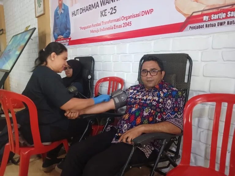 Dharma Wanita Kota Ambon Gandeng PMI Gelar Donor Darah