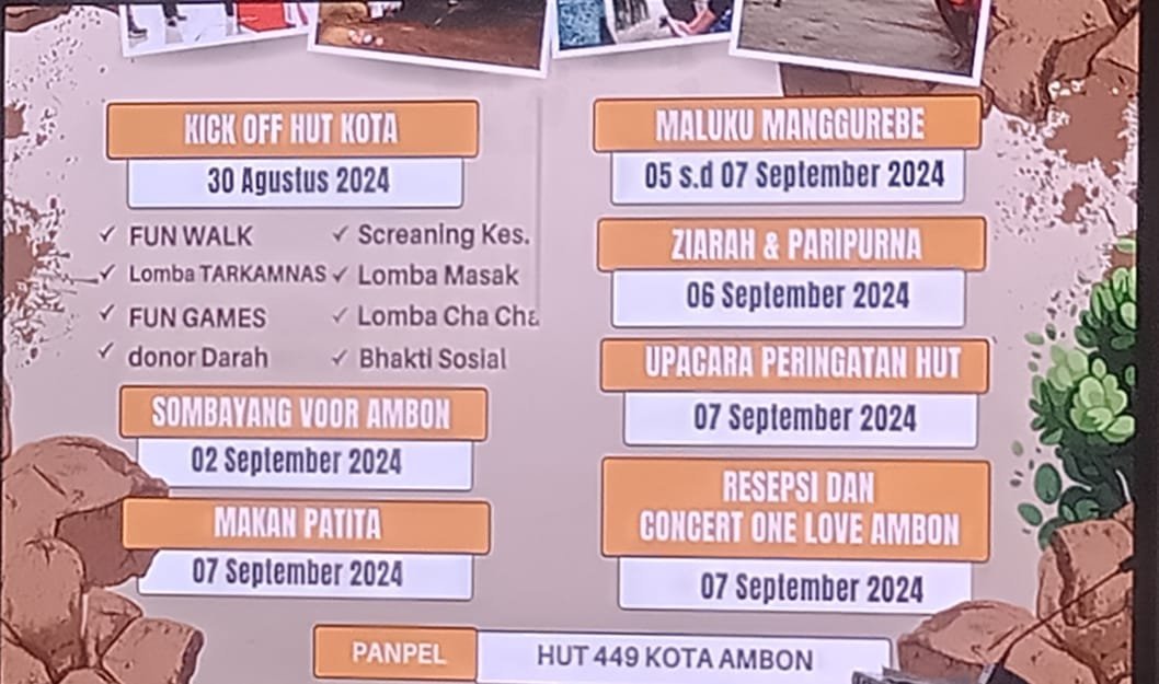 Ambon Bersiap Meriahkan HUT ke-449 dengan Tema "Deng Cinta Voor Ambon"