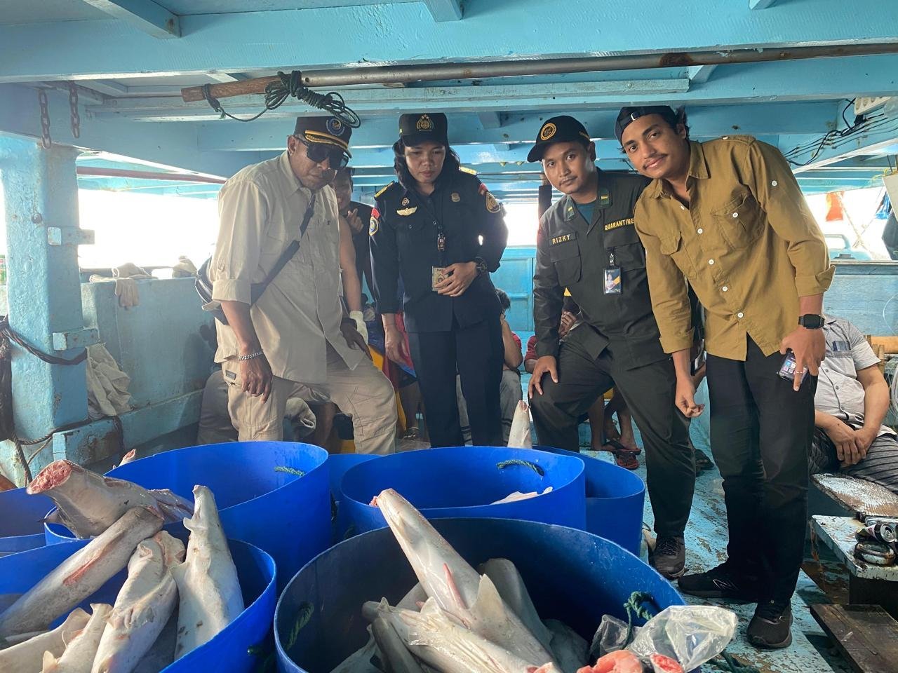 Karantina Maluku Gagalkan Penyelundupan Ratusan Kilogram Hiu dari Dobo