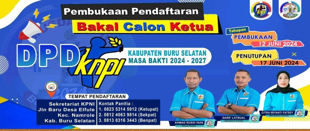 Musda KNPI Periode 2024-2026, Buka Pendaftaran Ketua KNPI Bursel