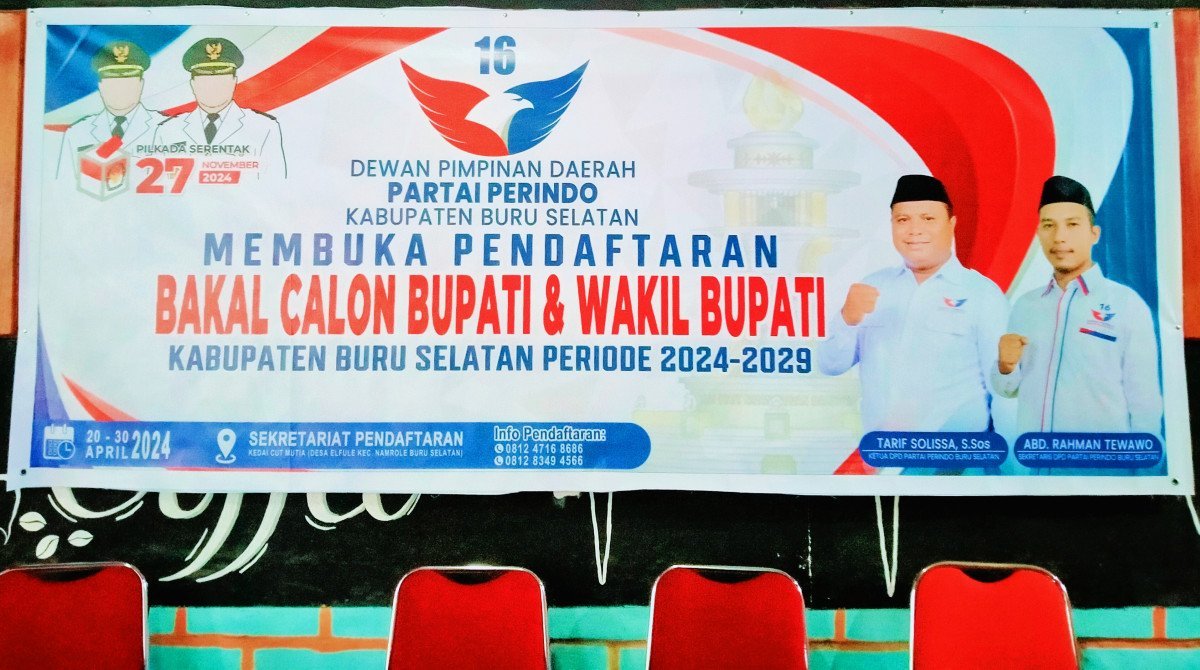 Tutup Pendaftaran, 5 Balon Bupati dan 2 Wakil Daftar di Perindo Bursel 