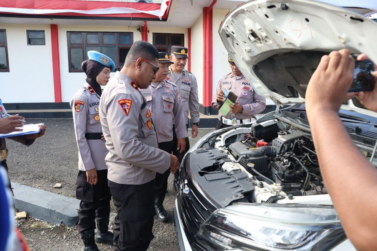 Polres Kepulauan Tanimbar gelar Pemeriksaan dan Pengecekan Kendaraan Dinas