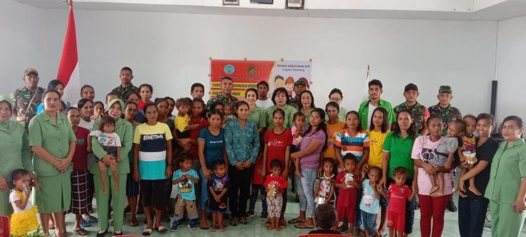 Koramil 1507-03 selaru Bersama Puskesmas Selaru Gelar Giat Gerakan Swery Stunting