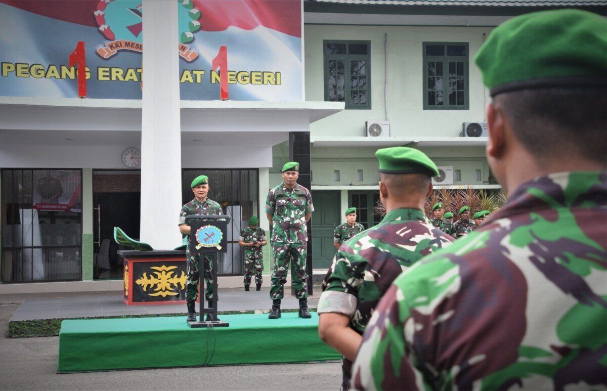 Maulana dan Manurung Apel Kehormatan Bersama Keluarga Besar Makorem 151/Binaya