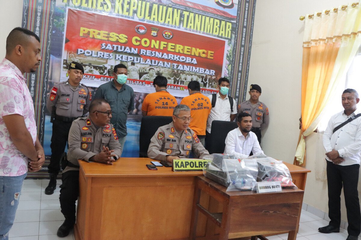 Satresnarkoba Polres Kepulauan Tanimbar Ringkus Dua Pelaku Pengedar Narkoba