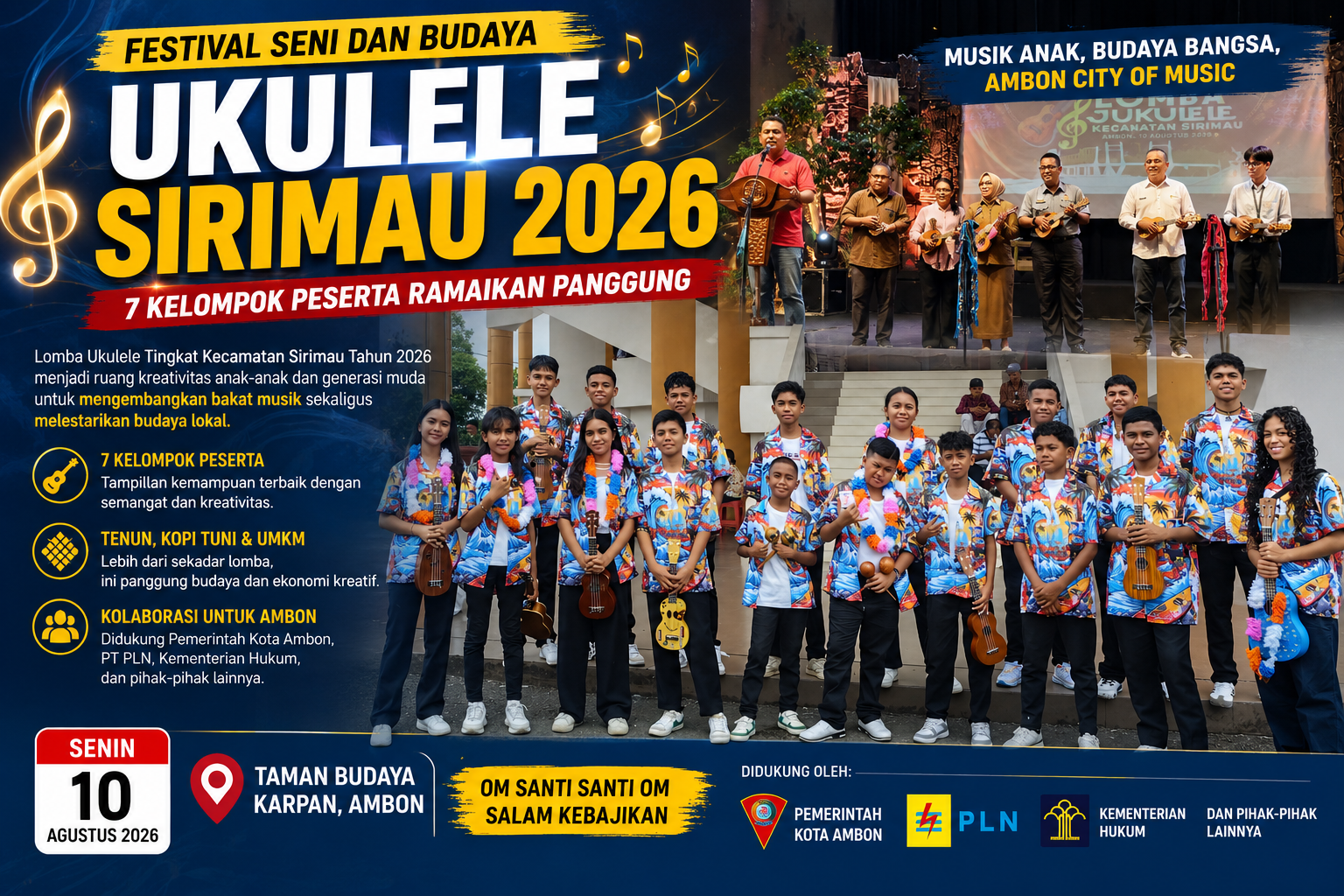 Lomba Ukulele Sirimau Jadi Ruang Kreativitas Anak dan Pelestarian Budaya Ambon