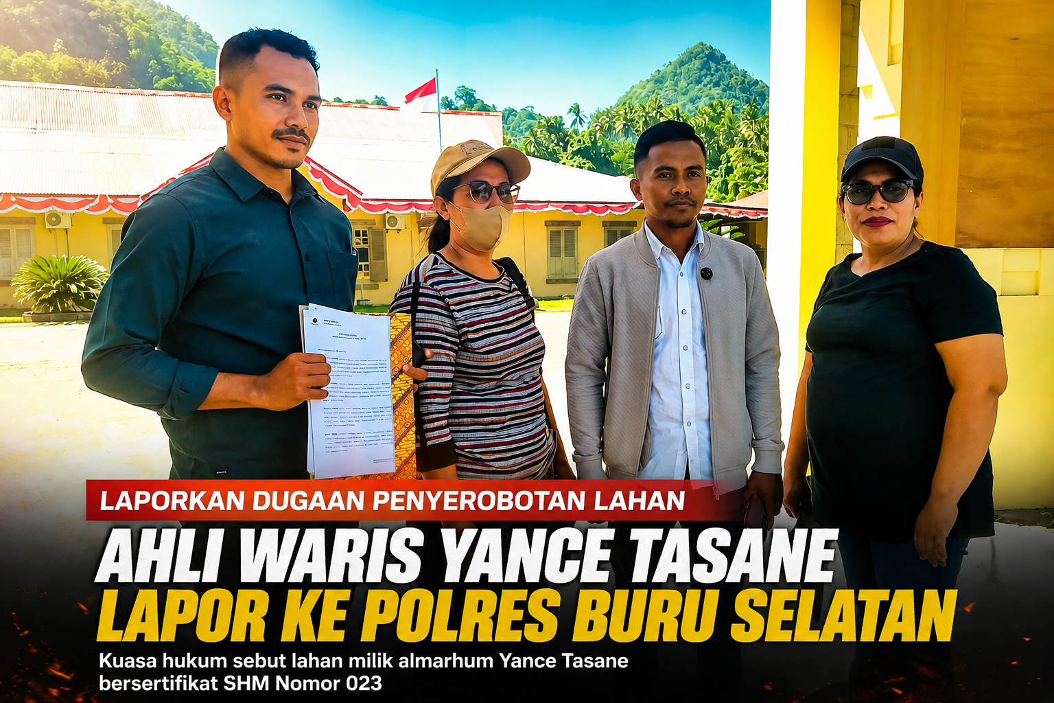 Kuasa Hukum Tasane Laporkan Dugaan Penyerobotan Lahan, Ahli Waris Minta Kasus Diproses Sesuai Hukum