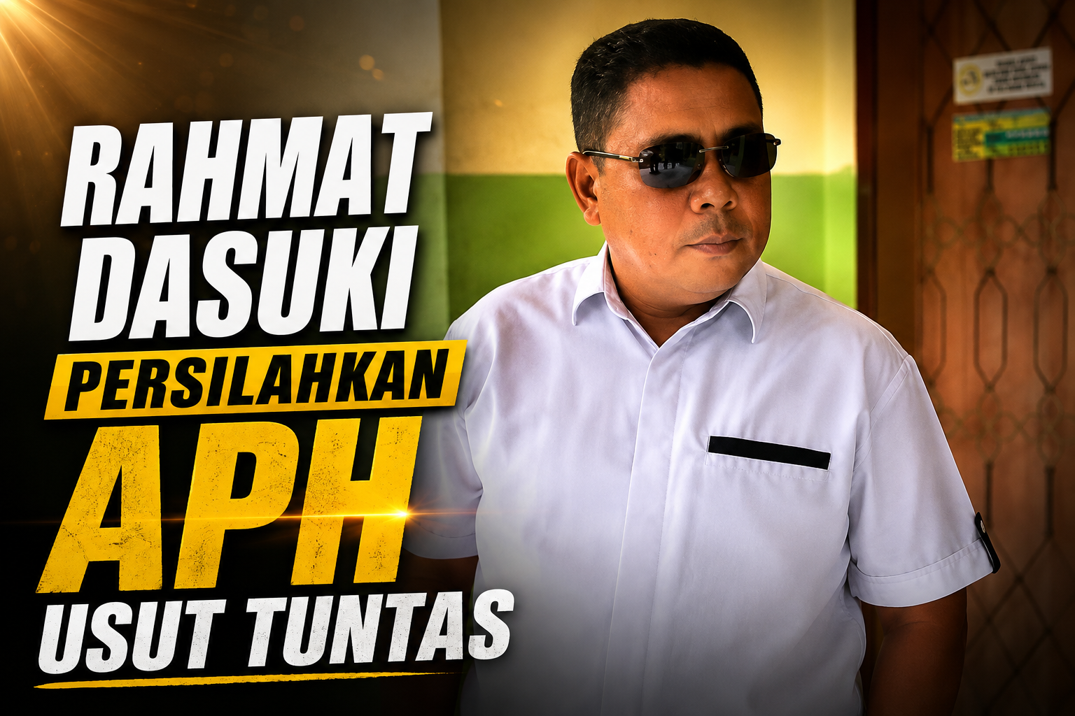 Rahmat Dasuki Bantah Tudingan Dugaan Penyelewengan Dana Hibah Rp4 Miliar, Persilakan APH Usut Tuntas