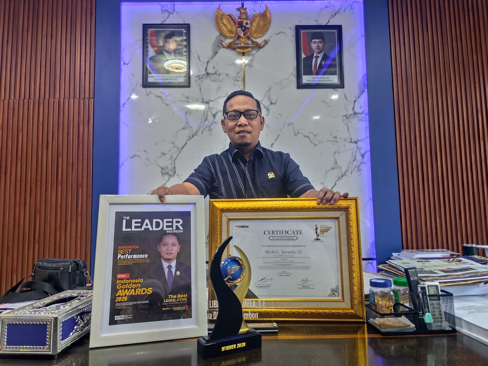 Borong Dua Penghargaan Nasional, Morits Tamaela Jadikan Ambon 'Role Model' Sinergitas