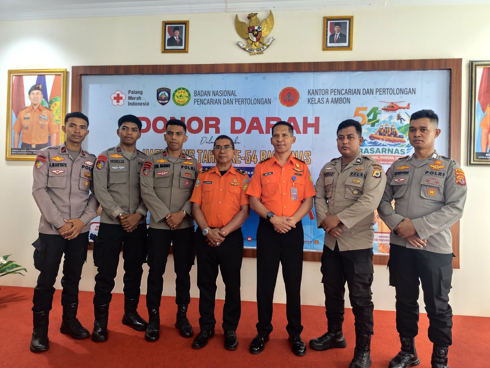 Basarnas Ambon Gelar Donor Darah Spesial Sambut HUT Ke-54