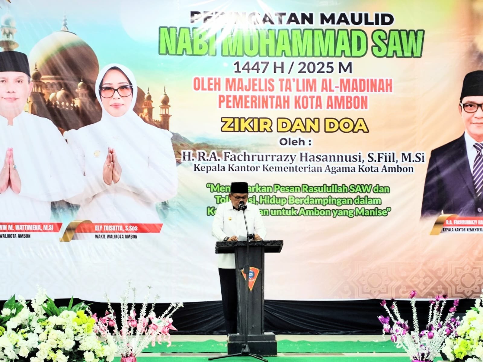 Peringatan Maulid Nabi di Ambon Penuh Khidmat, Serukan Toleransi dan Kehidupan damai